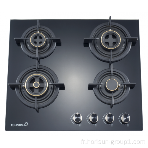 Cuisinière à gaz Surface vitrée quatre brûleurs